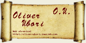 Oliver Ubori vizit kartica